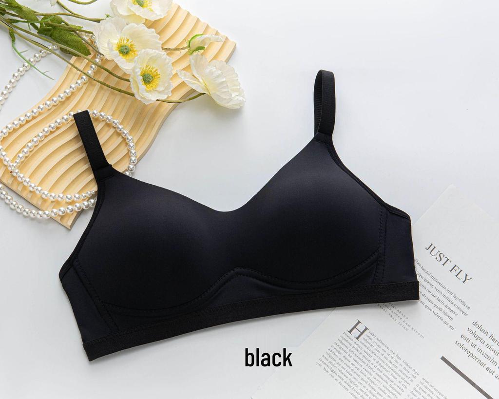 Soft Wire-Free Push-Up Bra for Small Chest - Anti-Sagging, Breathable, Thin Cup with Side Support