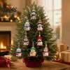 Durable Wood Pendants 16PCS Wooden Christmas Snowman Pendants, Colorful 2D Flat Hanging Ornaments, Cute Decor Knitted Hats And Scarves Figures