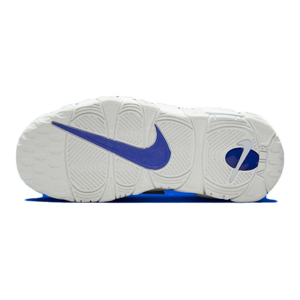 Nike Air More Uptempo GS Balts Karaliski Zils Bērnu Kedas Samits-Balts Futbola-Pelēks Sacīkšu-Zils FN4857-100