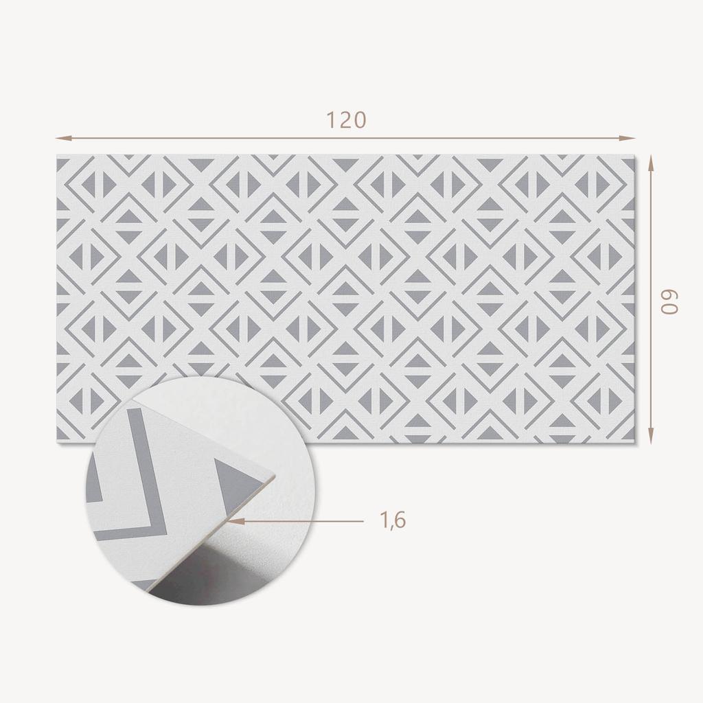 Panel Winylowy Z Nadrukiem - Dekoracja Do Sypialni 120X60 Cm Geometria W Kwadratach