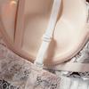 Blommig Spets Push Up BH för Kvinnor Sexig Bygel Vadderad Bralette Justerbara Axelband Plus Size Underklädes-BH