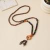 Ethnic Style Wood Necklace & Prayer Beads - Unisex Versatile Chicken Wing Wood Sweater Chain