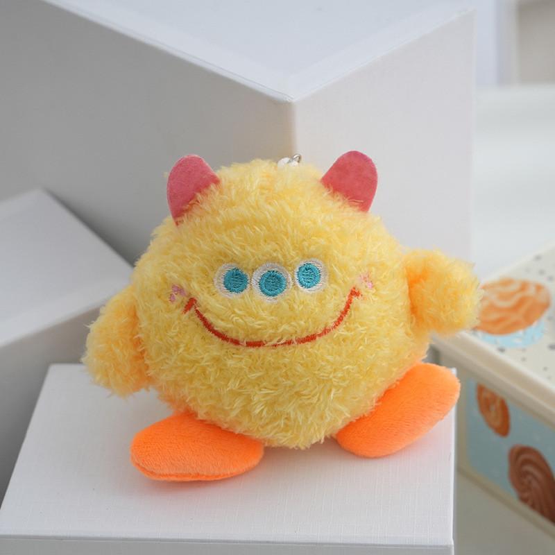 Delightful Monster Family Keychain Plush Toy Mini Stuffed Doll Backpack Decoration In Various Colors
