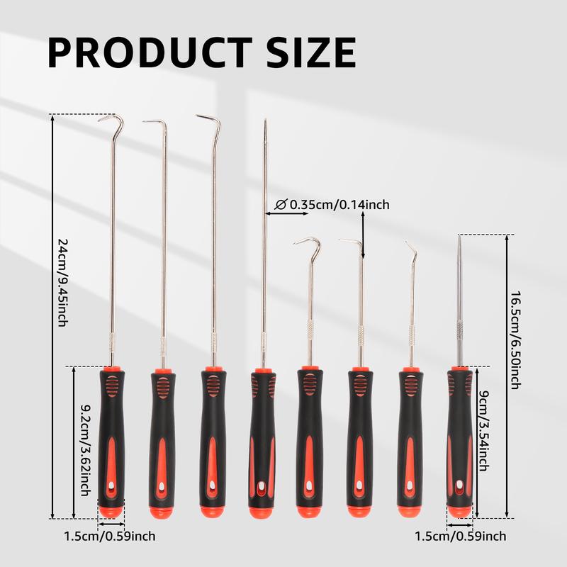 16Pcs Pick and Hook Set Long Short Reach Oil Seal Pick Tool Easy Removal Automotive Oil Seal Hook for Car Home Repair Lock Keys