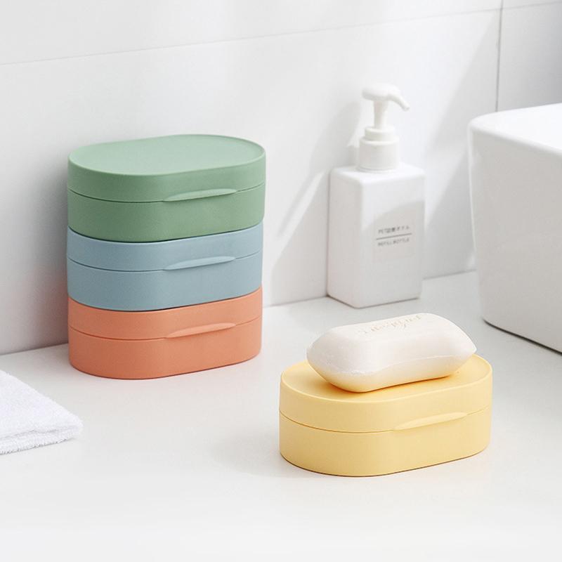 Travel Soap Box Portable Soap Dishes Tray with Lid Waterproof Sealed Soap Container for Bathroom Shower Bathroom Gadgets