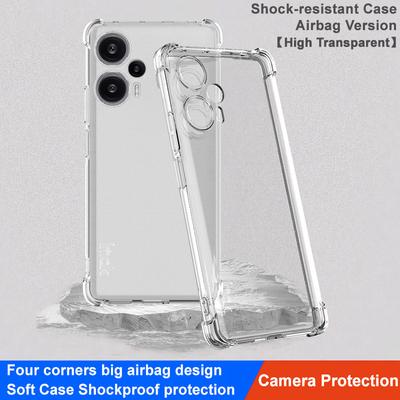 IMAK For Xiaomi Redmi Note 12 Turbo/Poco F5 5G Flexible TPU Phone Case Clear Shockproof Airbag Cover