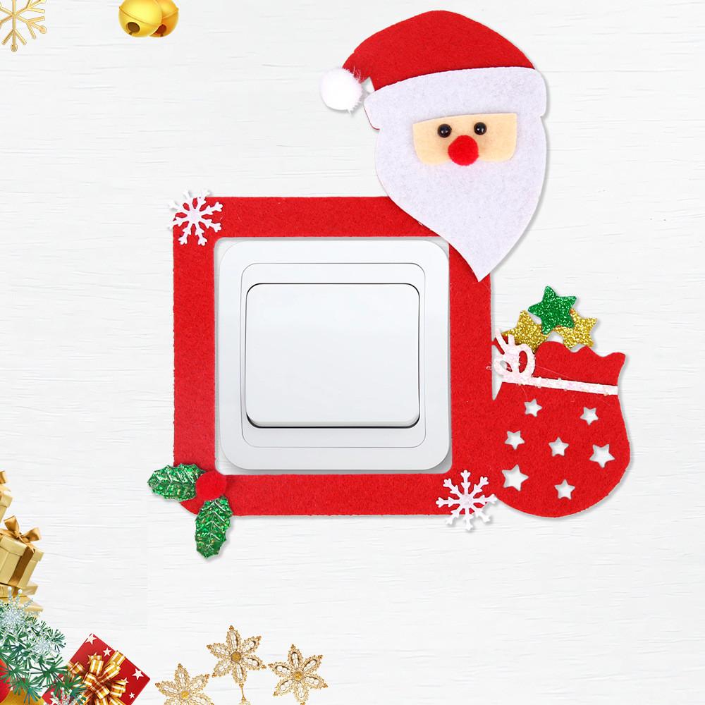 Playful Switch Christmas Decals Vibrant Fabric Decorations Featuring Merry Reindeer And Snowman