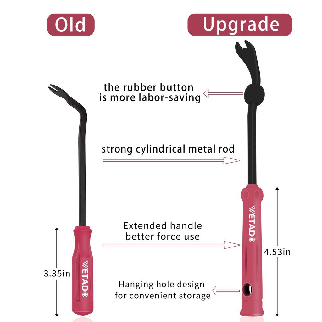 Wetado Interior Peel Off Interior Peel Off Set, Panel Removal, Clip Clamp Tool, Peel