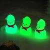 Cartoon Weihnachts Schneemann Figur Leuchtet im Dunkeln Leuchtende Schneemann Statue Feengarten Dekoration
