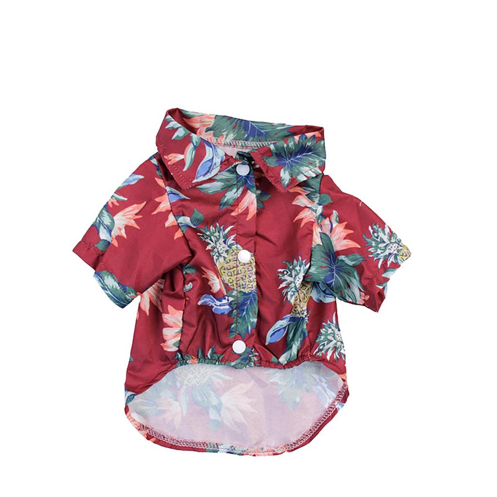 Letni T-shirt dla zwierzaka Hawajski Kwiat Koszulka dla psa z hawajskim nadrukiem T-shirt dla zwierzaka