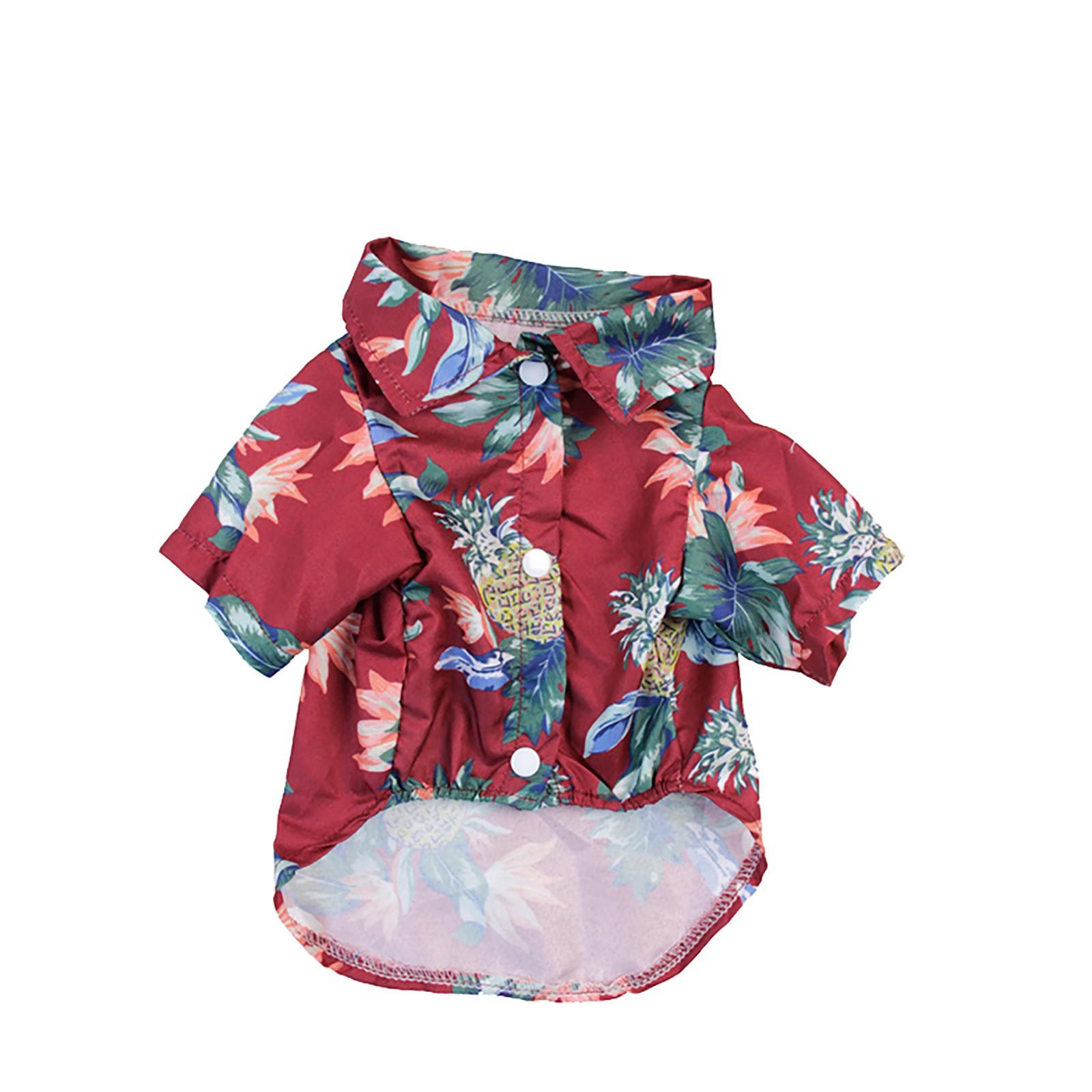 

Летняя футболка для питомца Гавайская Цветочная Футболка для собаки с Гавайским принтом Футболка для питомца XXL красный