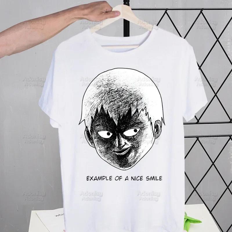 Mob Psycho 100 Shigeo Kageyama T Shirt Men Retro Washed Tops Tees Harajuku One Anime Manga Tshirt Streetwear Hip Hop T-shirts