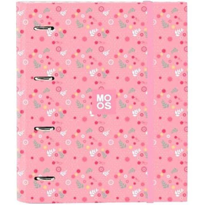 Classeur - SAFTA - MOOS PASSION - 4 anneaux de 35 cm - 100 feuilles A4 - Multicolore