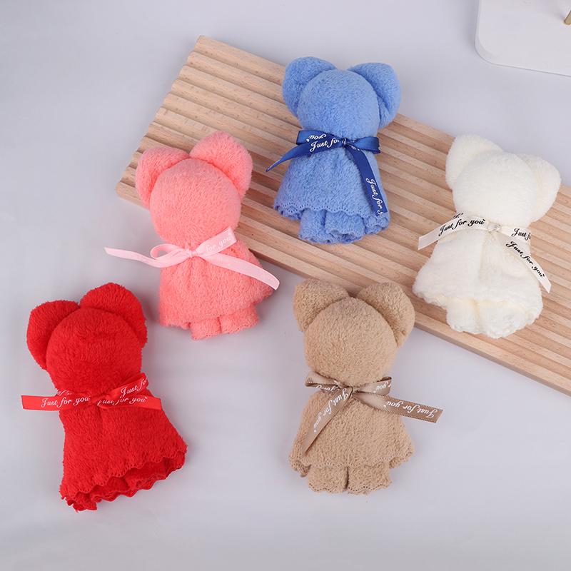 

1 шт 30*30 см полотенце в виде медведя коралловый флис свадебные сувениры для гостей оптом подружки невесты крестины сувенир