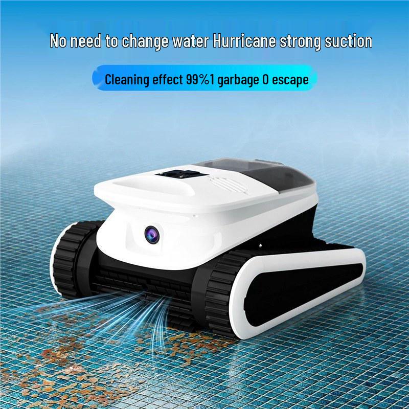 Automatic Wireless Pool Skimmer & Wall-Climbing Underwater Vacuum Cleaner
