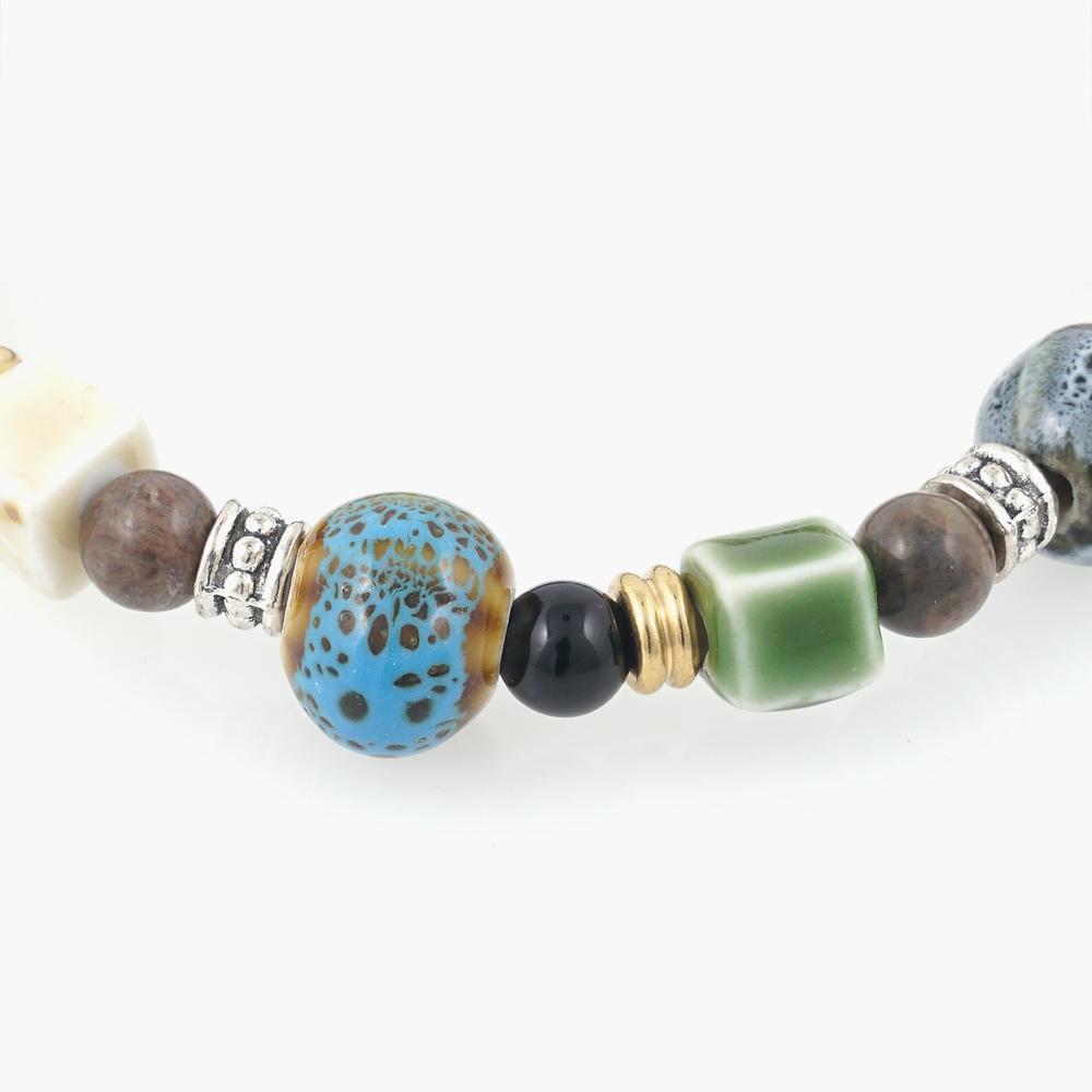 Jbans Classic Antique Color Ceramic Mix Bead Bracelet (C2501Ac1254_Br)