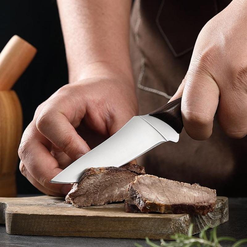Sharp Stainless Steel Meat Knife Portable Paring Knife Household Knife for Barbecuing Vegetables