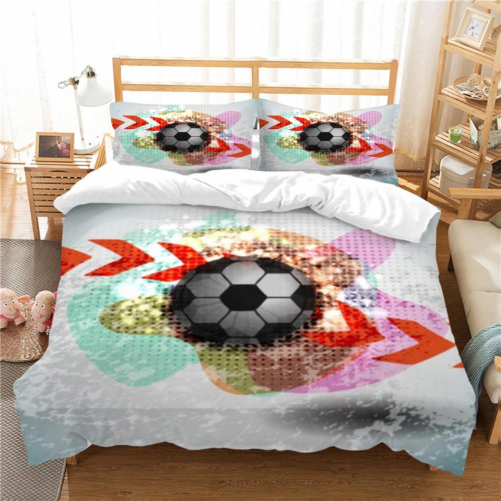 Soccer Duvet Cover Sports Style Home Bedspreads King Queen Size Bedding Fashion Quilt Cover Woman Man Bedding Sets