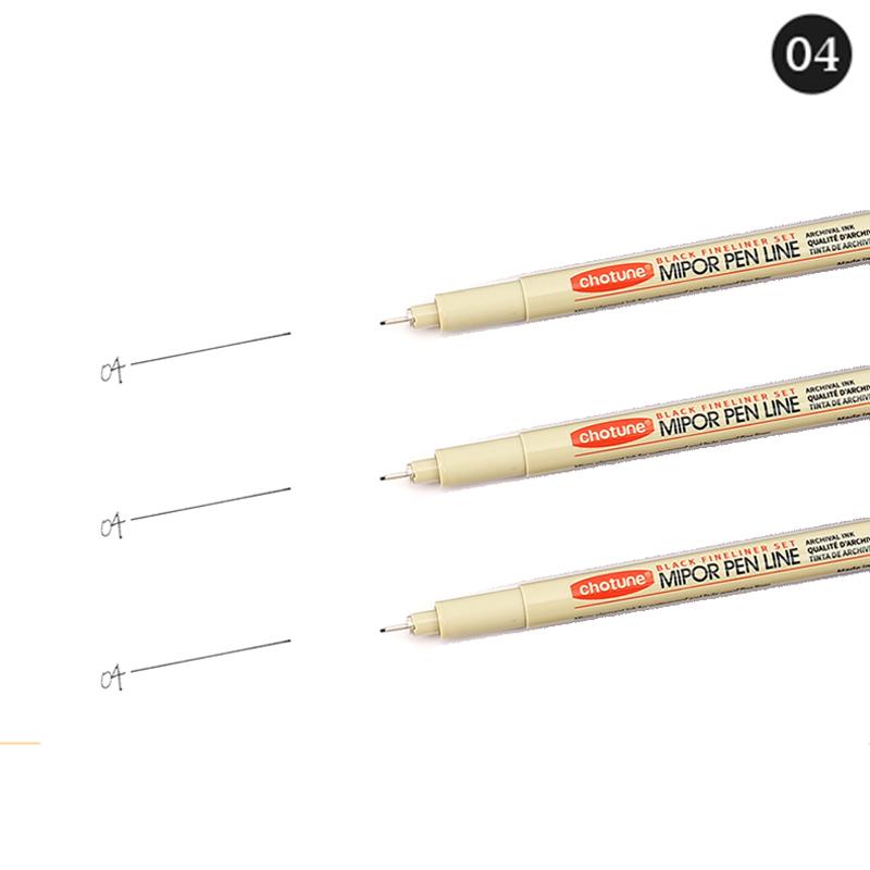 12 Tip Pigment Liner Micron Ink Marker Pen for Manga Draw Sketching Needle Pen Hook Line Pen Sketch Stationery Kit Art Supplies