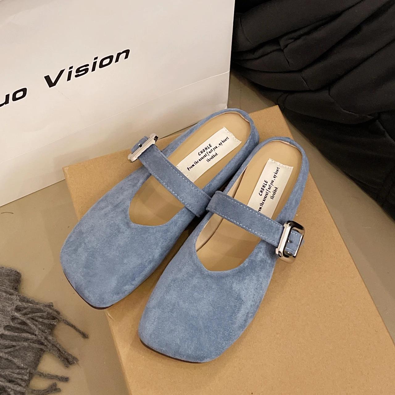 

Fashion Famous Brand Spring Retro Single Shoes Comfortable Rubber Bottom Ladies Sandals Wider Toe Box Ballerina Slippers Style 35