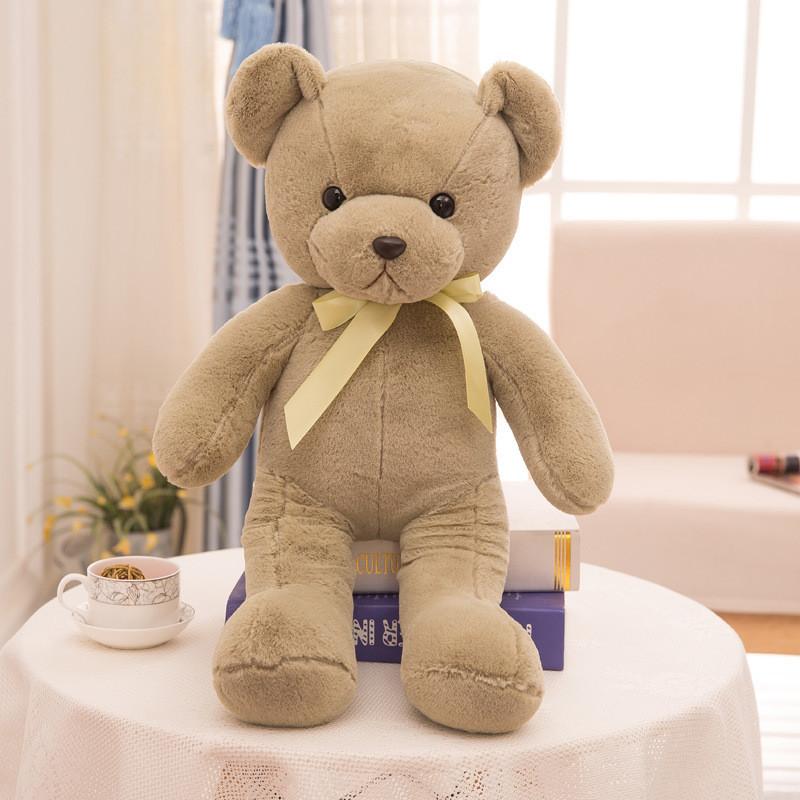 35cm Bear Teddy With Colored Bow Tie Plush Toy Stuffed Animal Doll Gifts Kids