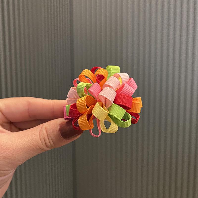 Colorful Sunflower Hair Clips for Children - Korean Style Handmade Accessories