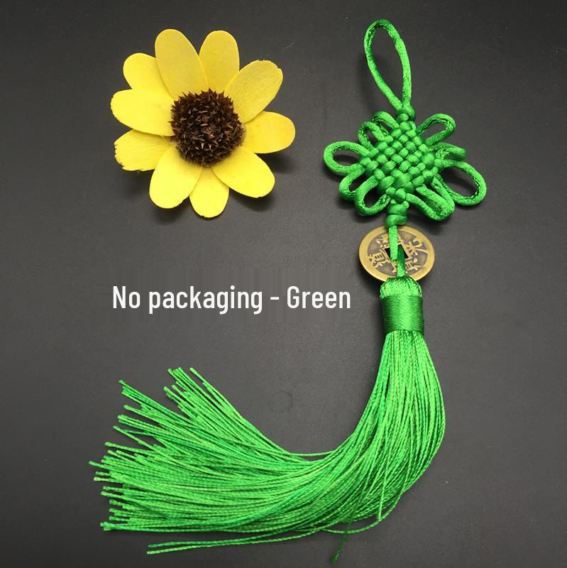 Auspicious Six-Disk Chinese Knot Copper Coin Pendant Trumpet Craft Car Ornament Gift