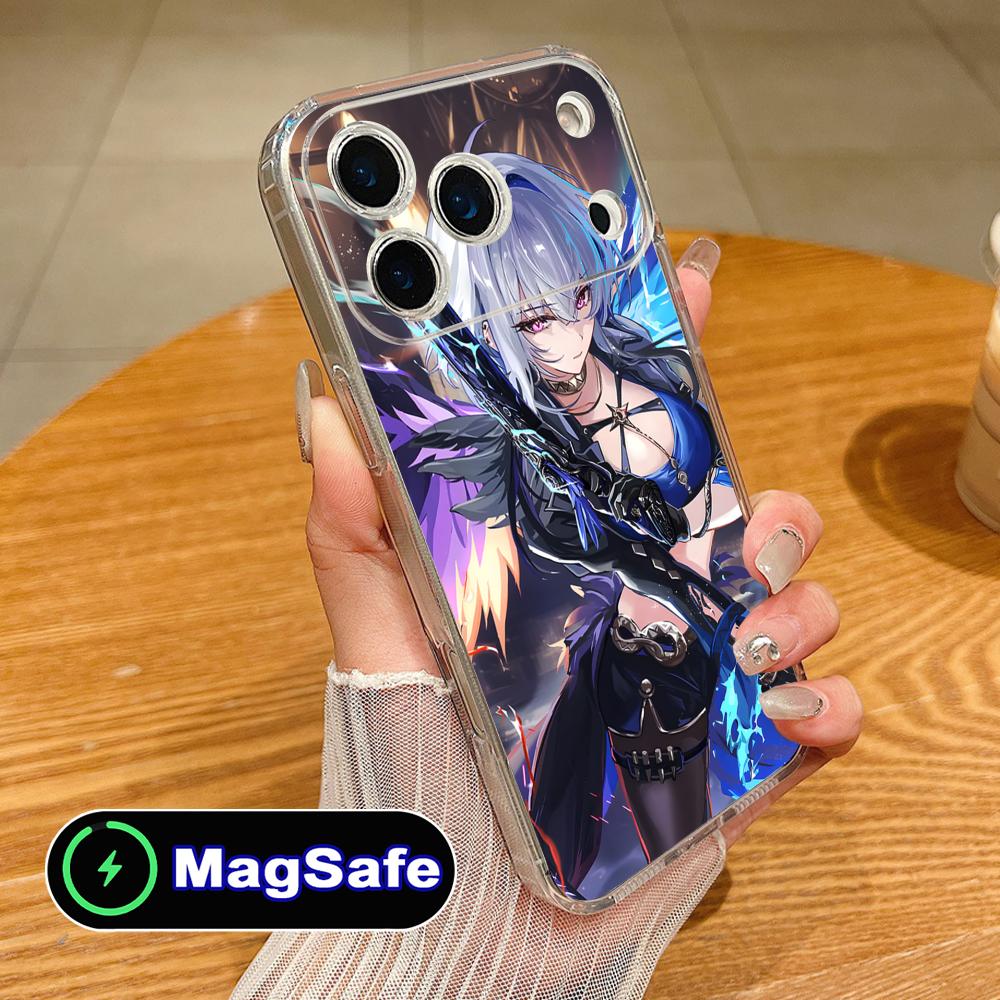 Wuthering Waves Galbrena Phone Case for iPhone 17 16 15 14 13 12 11 Air Pro Max Plus Mini Magsafe Clear Colorful Cover Luxury