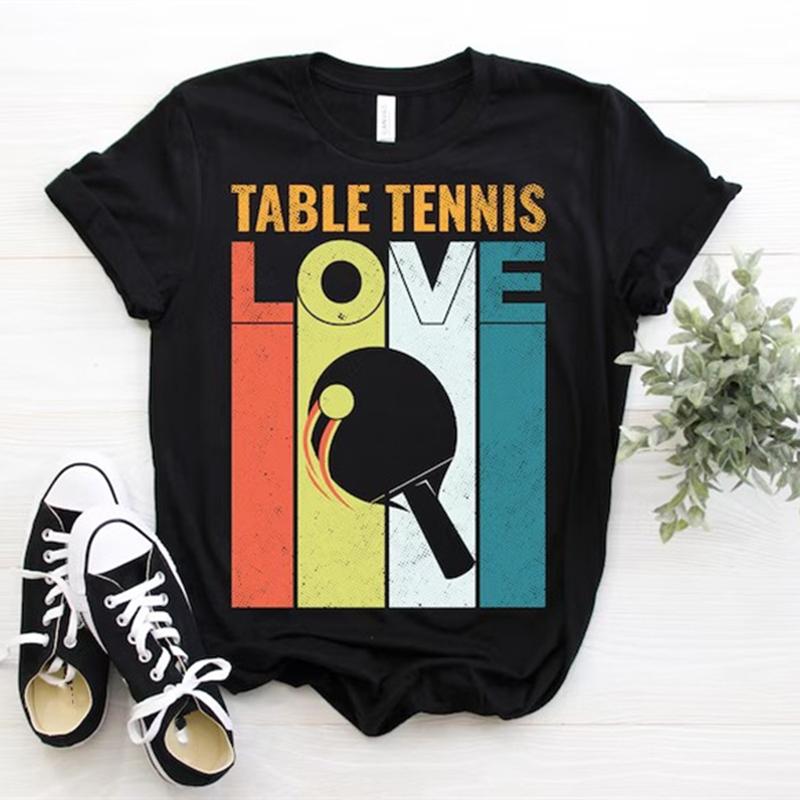 

Summer Table Tennis Hobby T Shirt For Men Street Personality Funny Short Sleeves T Shirts Summer Sport 3D Print Ping Pong Tee XXXL