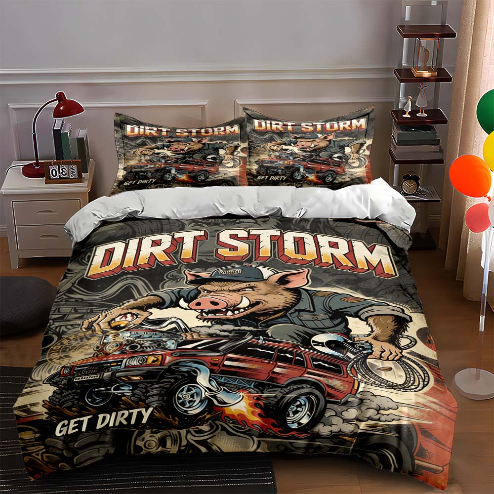 

Bold, cartoon, racing. Bedding Duvet cover sets Duvet covers Pillowcases gifts (1 * Duvet Cover 2 * Pillowcases, without duvet insert) 135x200cm