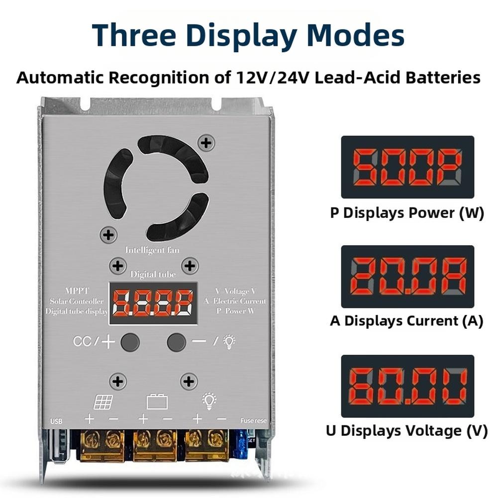 1pc 25A 750W For MPPT Solar Step-down Controller 18V-80V Input For 12V 24V Lithium Solar Energy System Accessories