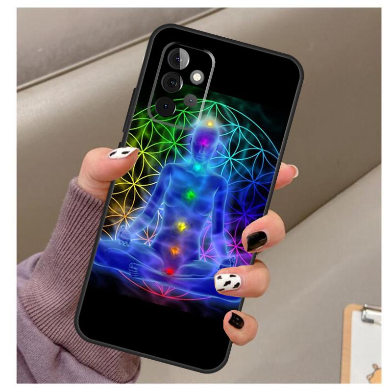 Mandala Chakra Yoga Case For Samsung Galaxy A33 A13 A53 A34 A54 A14 A15 A16 A26 A36 A56 A12 A32 A52 A06 A35 A55