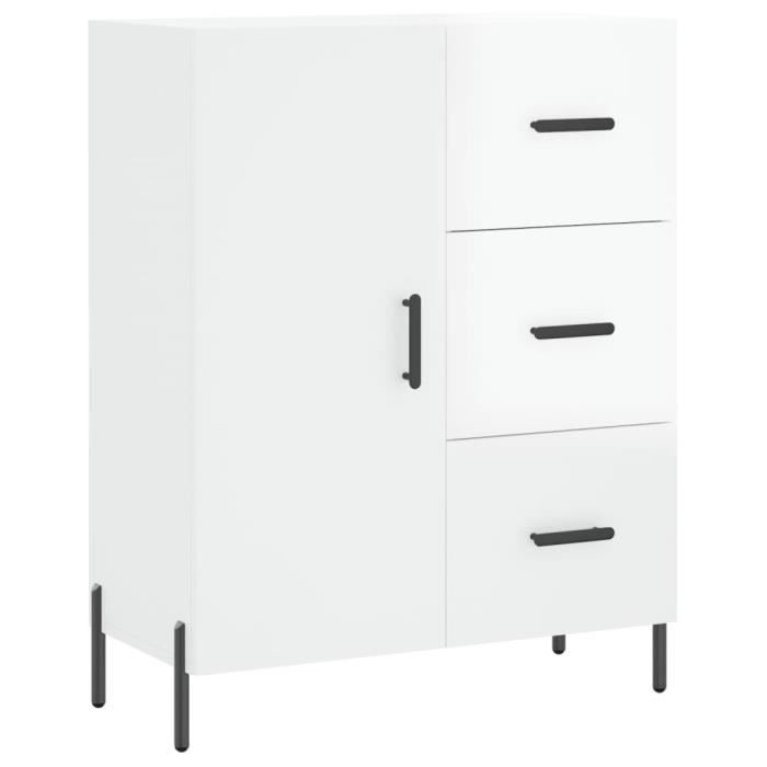 VidaXL Buffet Blanc brillant 69,5x34x90 cm Bois d'ingénierie 827926