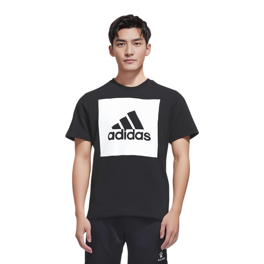 Adidas Breathable Casual Round Neck Short Sleeve T-Shirt Men Tops Black S98724
