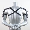 Men Medieval PU Leather Shoulder Armor Belt Halloween Cosplay Knight Body Chest Harness Adjustable Viking Shoulder Belt