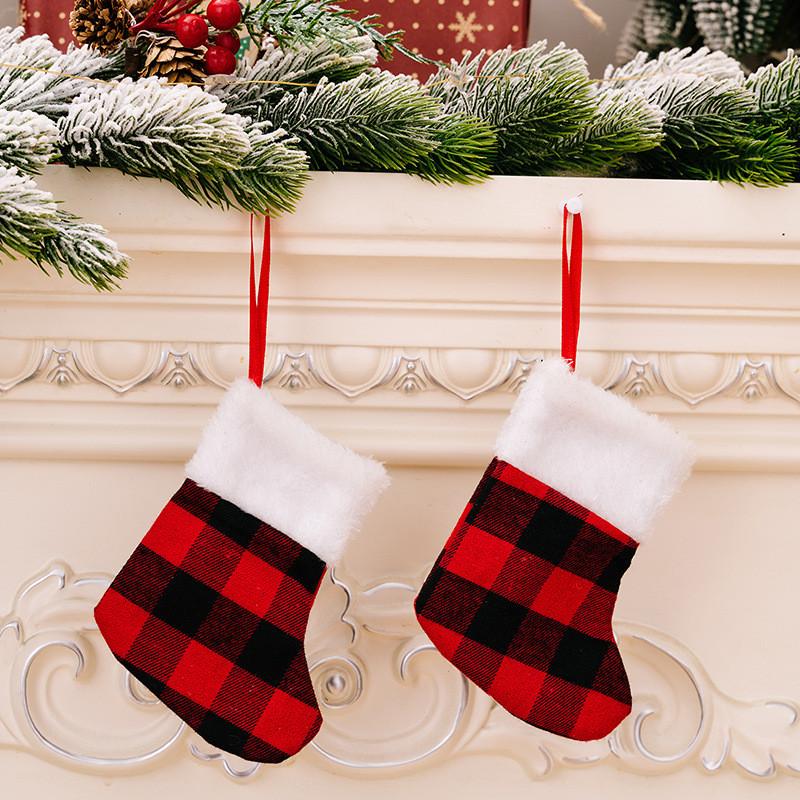 

Glove Festive Christmas Ornaments Cozy Plaid Designs Perfect For Holiday Decorations Gifting And RedBlack Gloves