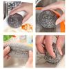 6/18pcs Stainless Steel Scrubber Scouring Pads Cleaning Ball Steel Wool Scrubber for Kitchen Pot Pan Dish Bathroom Cleaning