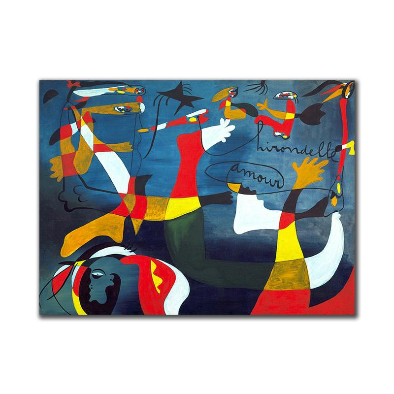 Berømte abstrakte Joan Miro lerretsmaling Moderne plakater og utskrifter Veggkunst Bilde for stuen Hjem Veggdekorasjon Cuadro