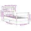 Solid Wood Bed with Shelf Without Mattress White 90x190 cm Pine