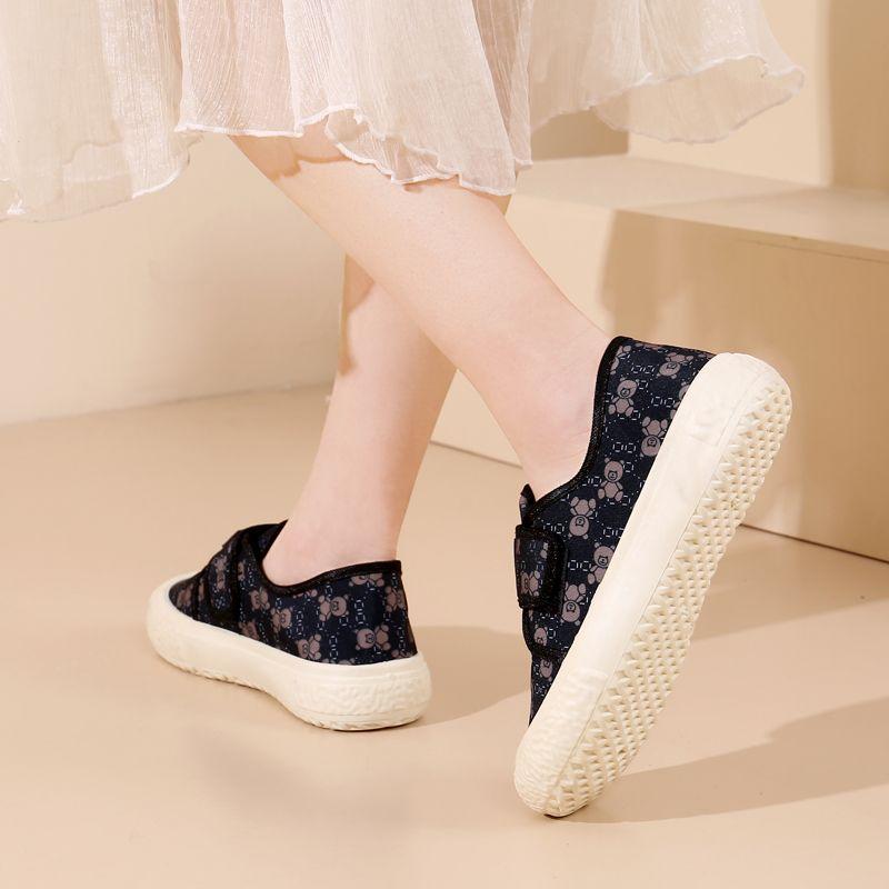 Cloth Shoes Summer New Style Women's Flat Bottomed Canvas Casual And Comfortable High Heeled Soft Soled Simple And Relaxed Ethnic Style Shoes