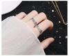 Free Flower English Adjustable Amulet Pure Accessory [Rockyu] Women's Ring, Size, Stylish, Blue, Zirconia, Ring, G, Openwork, Size, Ring, Silver,