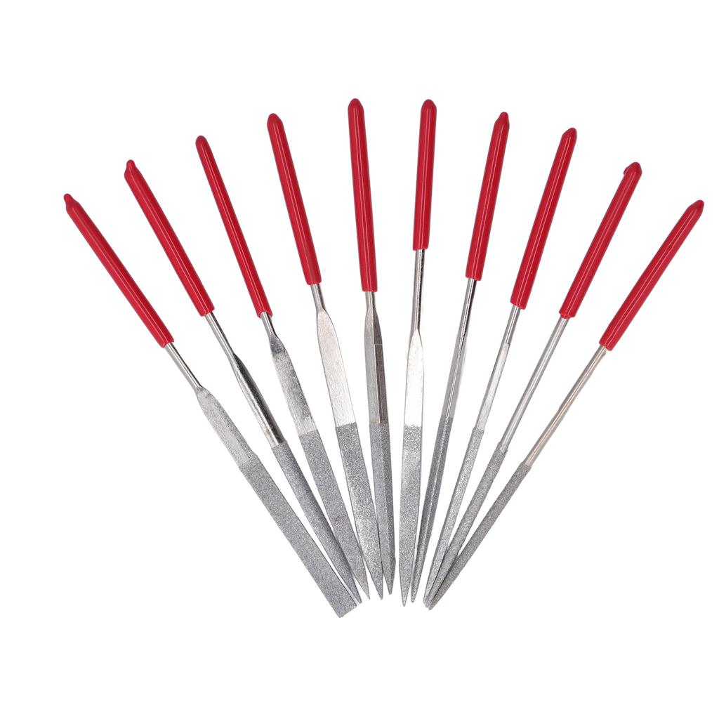 10 Pcs Needle File Set Diamond Model Grinding Trimming Needle File Kit for Material Processing