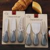 Käsemesser & Gabel Set aus Edelstahl mit Marmeladen-Butterspachtel - 3-teiliges Set
