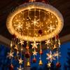 LED Warm Ceiling Hanging Lighted Christmas Light Pendant Decor, Pre-Lit Tree Bell with Holiday