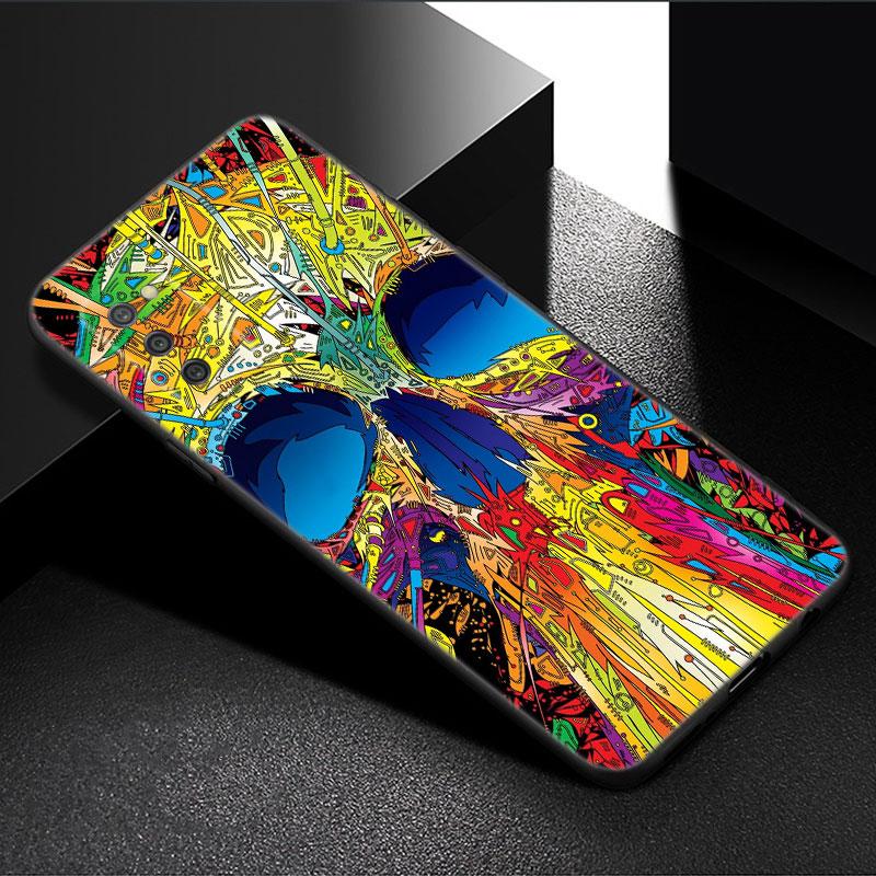 Aesthetic Trippy Mushrooms Phone Case For Samsung Galaxy A01 A03 Core A04 E A02 A05 A10 A20 A21 A30 A50 S A6 A8 + A7 Black Cover
