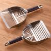Stainless Steel Cat Litter Scoop with Fine Mesh, Large Portable Poop Scooper, Non-Slip Handle