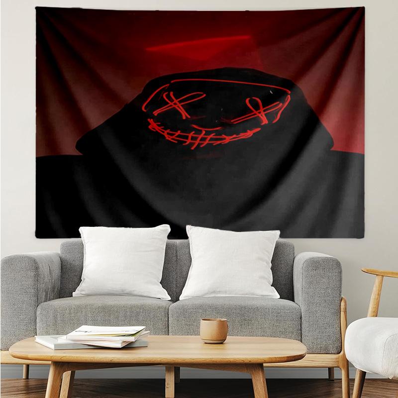 Devil's Night Tapestry for Bedroom Aesthetic Classroom Tapestries Wall Hanging for Living Room Dorm Office,Ideal Creative Gift