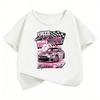 Streetwear Car Design T-Shirt Printed T Shirt Girls' Summer Cartoon Short Sleeve Tops T-Shirts Cute Girls Clothing