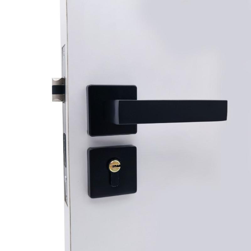 Practical Matte Black Dummy Door Handle Set 2 Pack Easy Installion Designs Accessory for Contemporary Interior Door