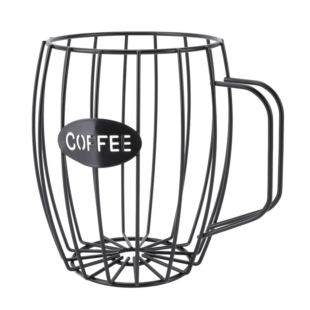 Coffee Pod Holder Iron Metal Beer Cup Shaped Coffee Capsule Storage Basket Organizer for Counter Cof